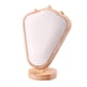 thumbnail image 2 of Expositor De Collares, Soporte Para Busto De Joyería Para Sala De Estar, Vitrina De Mesa De Cuero Sintético Blanco, 2 of 2