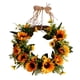 thumbnail image 2 of Guirnalda De Flores Artificiales Girasol Hoja Verde Para Colgar En La Puerta Del Festival, 2 of 5