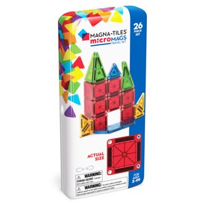 Set De Construcción Magna-Tiles Micromags De 26 Piezas Con Caja De Hojalata