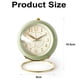 thumbnail image 4 of Reloj de metal de estilo europeo, ingenioso, silencioso, redondo, electrónico, de cuarzo, para niños, para sala de estar y dormitorio, verde claro., 4 of 5