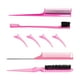 thumbnail image 2 of Juego De Peines Para Peinados Profesionales, 8x Peine De Burla, Cerdas Resistentes, Cepillo Para El Cabello, Color Rosa, 2 of 5