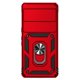 thumbnail image 2 of Funda Resistente Anillo Soporte Google Pixel 7 Pro Privacidad Cámara Montaje Magnético Rojo, 2 of 5