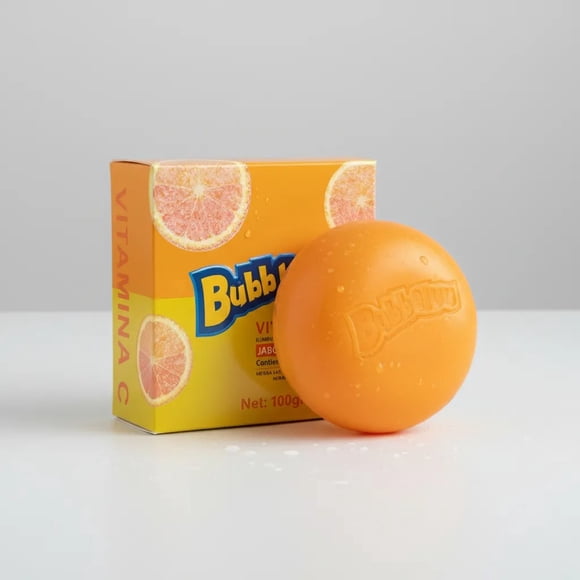 Jabon Limpiador Vitamina C Antiacne Aclarante Bubbaluu