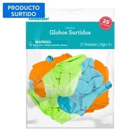 Set 25 Globos Surtidos (Celeste-Verde Lima-Naranja)  Way To Celebrate