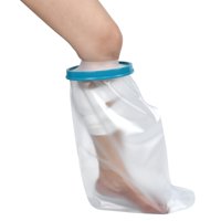 Xusx111 - Cubierta De Fundición De Piernas A Prueba De Agua Para Ducha, Pie De Ducha, Protector De Pie Impermeable Para Cirugías De Piernas Y Pies, Bolsa De Fundición Para Ducha (16Wx29L, Blanco)