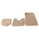 thumbnail image 5 of Juego De 3 Alfombras De Baño, Alfombrilla De Baño, Cubierta De Tapa De Inodoro, Alfombra En Forma De U Para Baño, Color Marrón Claro, 5 of 5