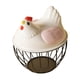 thumbnail image 4 of Cesta Para Huevos De Gallina, Bonita Cesta De Alambre De Metal Para Guardar Huevos De Gallina Para Encimera, Con Rayas Rosas Y Negras, 4 of 5
