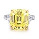 thumbnail image 1 of Anillos de Boda Nupciales de 8 Quilates Corte Esmeralda Anillo de Compromiso para Mujer Plata de Ley 925 CZ Diamante Amarillo Simulado Anillo Aniversario Anillos de Promesa para Ella, 1 of 5