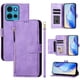 thumbnail image 1 of Funda Billetera Cremallera para Motorola MOTO G75 con Porta Tarjetas, Soporte y Correa Morado, 1 of 5