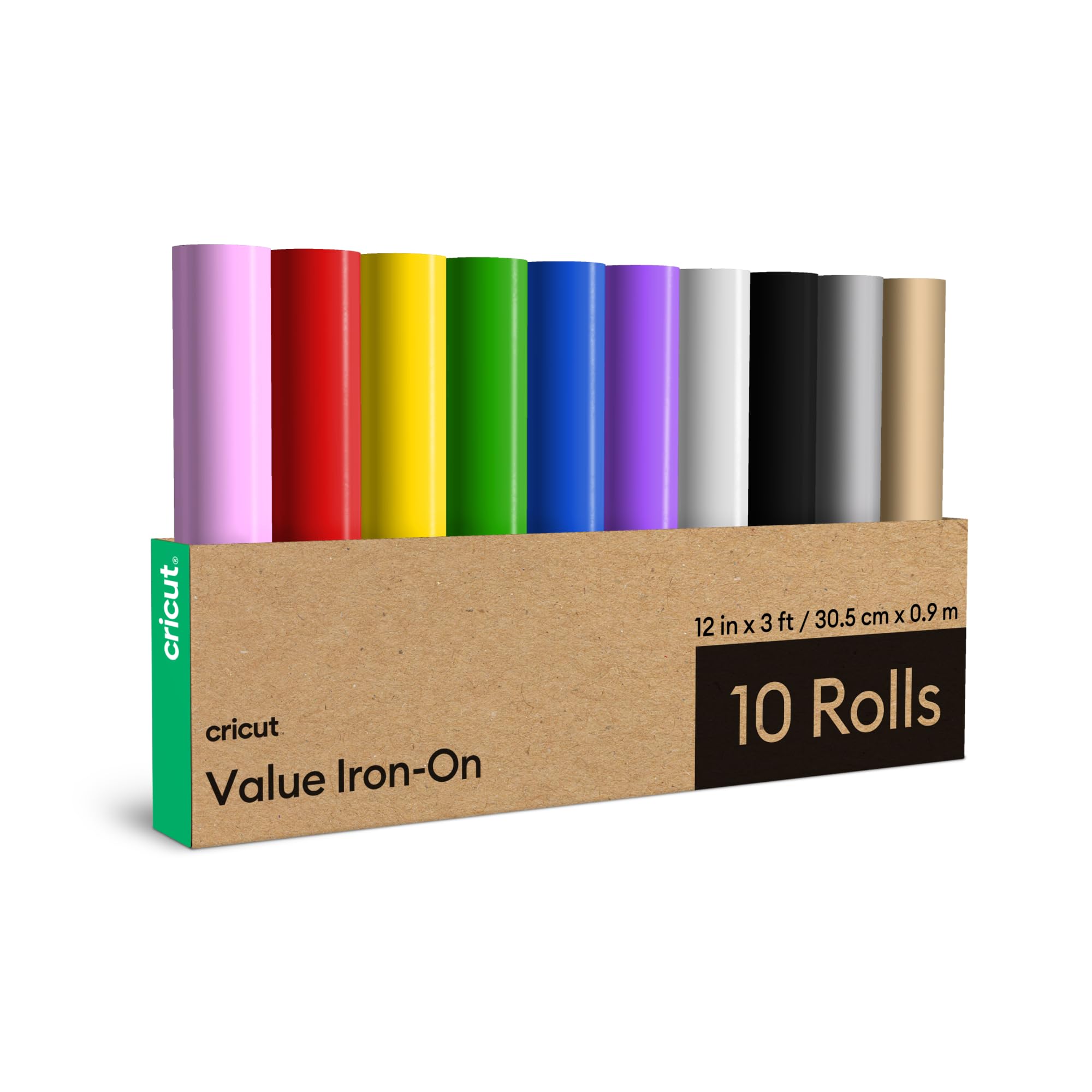 Vinilo Termoadhesivo Cricut Value Iron-On Rainbow, 10 Rollos
