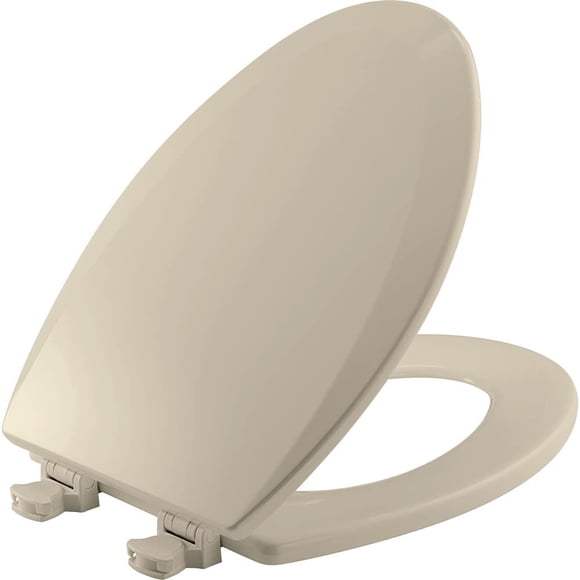 Asiento de inodoro Bemis 1500EC 146 Almond de madera moldeada alargada