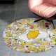 thumbnail image 4 of Gudetama: Huevo Perezoso Alfombra Redonda de Felpa Coral, Antideslizante, No Desprende Pelusas, Lavable y Duradera para Salón, Dormitorio y Habitación de Niños 60cm, 4 of 6