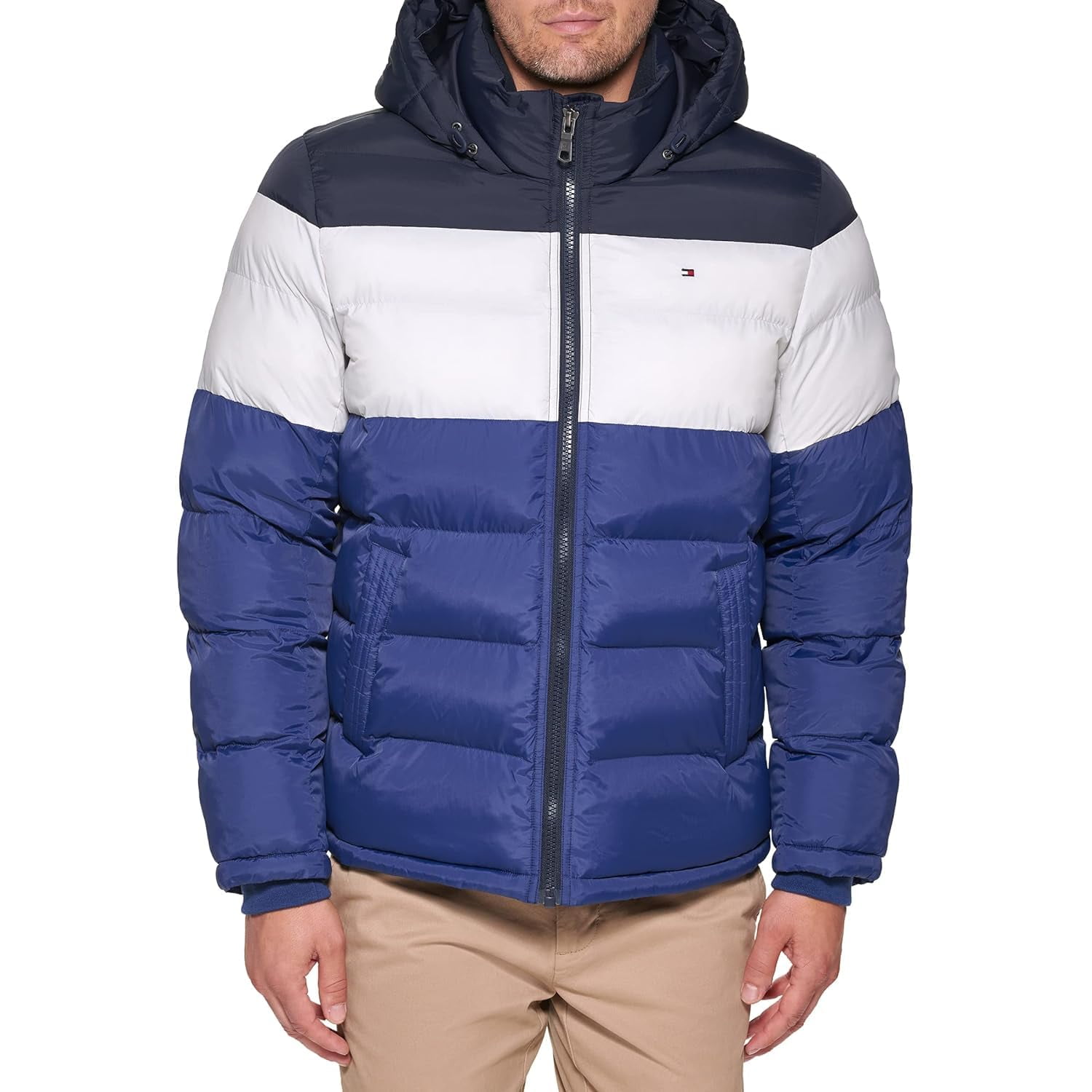 Chaqueta Tommy Hilfiger Para Hombre, Clásica, Con Capucha, Azul, Xxl