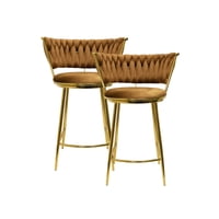 Habita2 Chile - Pack 2 Silla De Bar Queen 66Cm Fijo - Marron