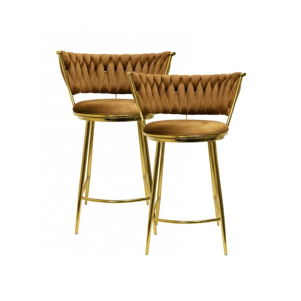 Pack 2 Silla De Bar Queen 66cm Fijo - Marron