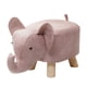 thumbnail image 4 of Banco De Elefante, Taburete Otomano De Almacenamiento De Madera Para Decoración De Habitaciones De Invitados, Rosa Al Aire Libre, 4 of 5
