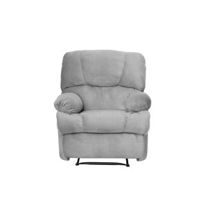 Latam Home - Bergere Perugia Reclinable Tela Velvet Gris