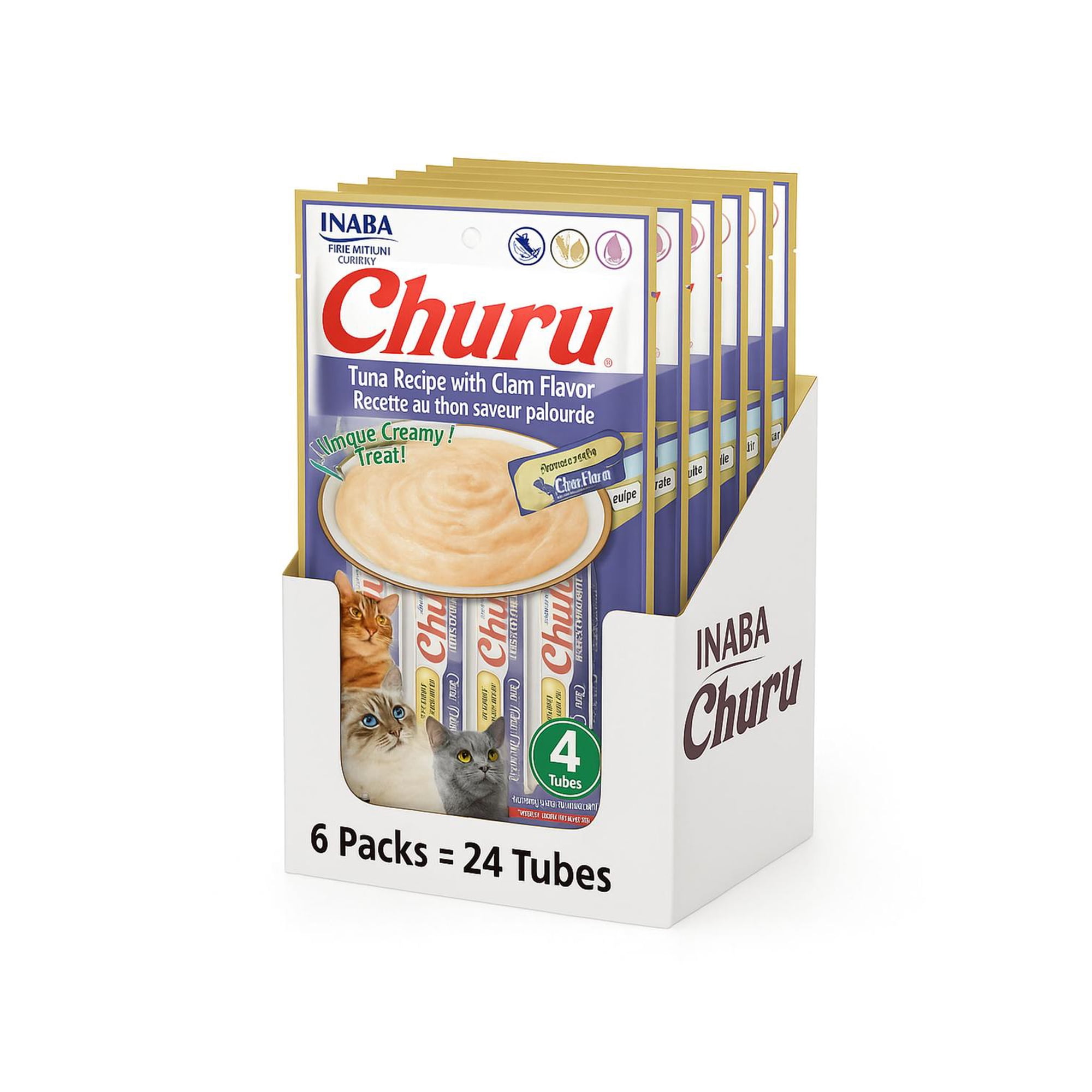 Churu Cat Atún y Almeja 14g x4 | Pack 6 Unidades