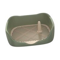 Magideal - Bandeja De Baño, Entrenamiento De Malla Bandeja Para Ir Al Baño, Titular De La Almohadilla De Entrenamiento De Mascotas Reutilizable En Interiores, Ba Verde Grande