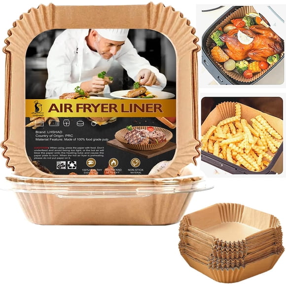 Forro de papel desechable Air Fryer, 10 pulgadas cuadradas, 100 unidades