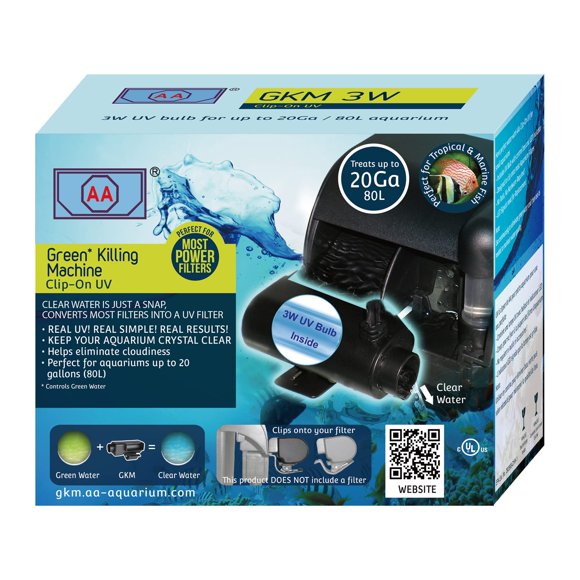 Filtro UV AA GKM3W con clip negro 80 L