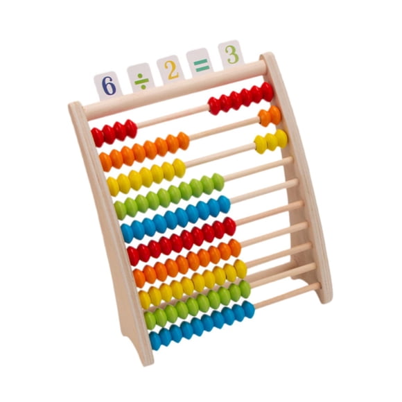 Abacus de madera, marco de madera de 10 filas Abacus, herramientas de enseñanza de juguete de conteo educativo, abacus para niños para los juguetes de