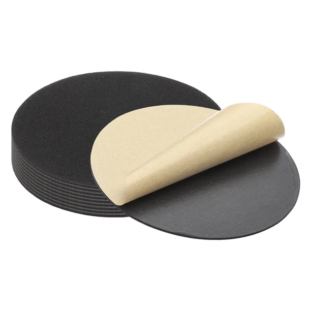 Uxcell 5.1 Pulgadas Almohadillas de Muebles de EVA, Paquete de 10, Espuma de Esponja Redonda Adhesiva Antideslizante de Protección a Prueba de Golpes de 2mm de Grosor
