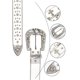 thumbnail image 5 of Cinturón Strapvia 74‑84 cm con diseño de cruz y cristales de strass blancos, 5 of 5