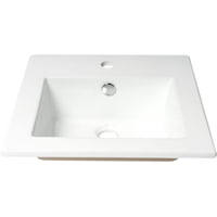 Alfi Brand - Fregadero Abc801, Blanco, 43 Cm, Cuadrado, De Cerámica, Marca Alfi
