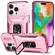 thumbnail image 1 of Funda Armada para iPhone 16 Pro Max con Tapa Deslizante y Soporte Magnético Giratorio Rosa, 1 of 5