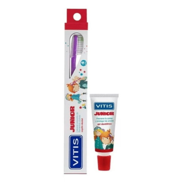 Vitis Junior Pack Cepillo Dental + Gel Dental 15g Niños 6+