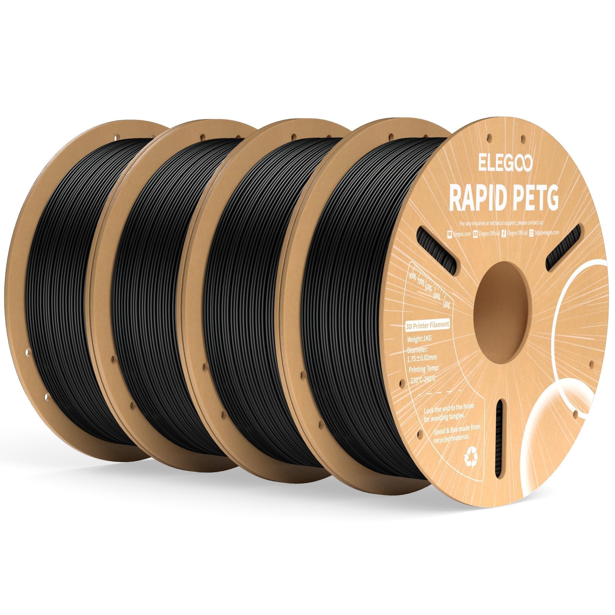 Filamento Para Impresora 3D Elegoo Rapid Petg De 1,75 Mm,