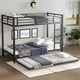 thumbnail image 2 of Twin XL over Twin XL Metal Bunk Bed with Twin Size Trundle, Black, 2 of 3