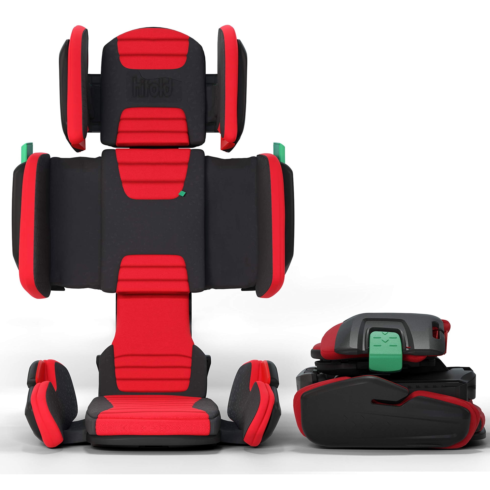 Mifold - Asiento Elevador De Doble Pliegue, Plegable, Ajustable Y Plegable, Highback Racing, Rojo