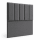 thumbnail image 1 of Respaldo de cama 1.5 plaza tubular felpa Gris oscuro, 1 of 2