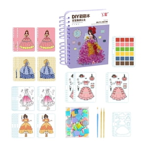 Bothyi - Princess Dress Up Activity Book Juguete Educativo Cambio De Disfraz Juego Para Niños 6 En 1 Violeta