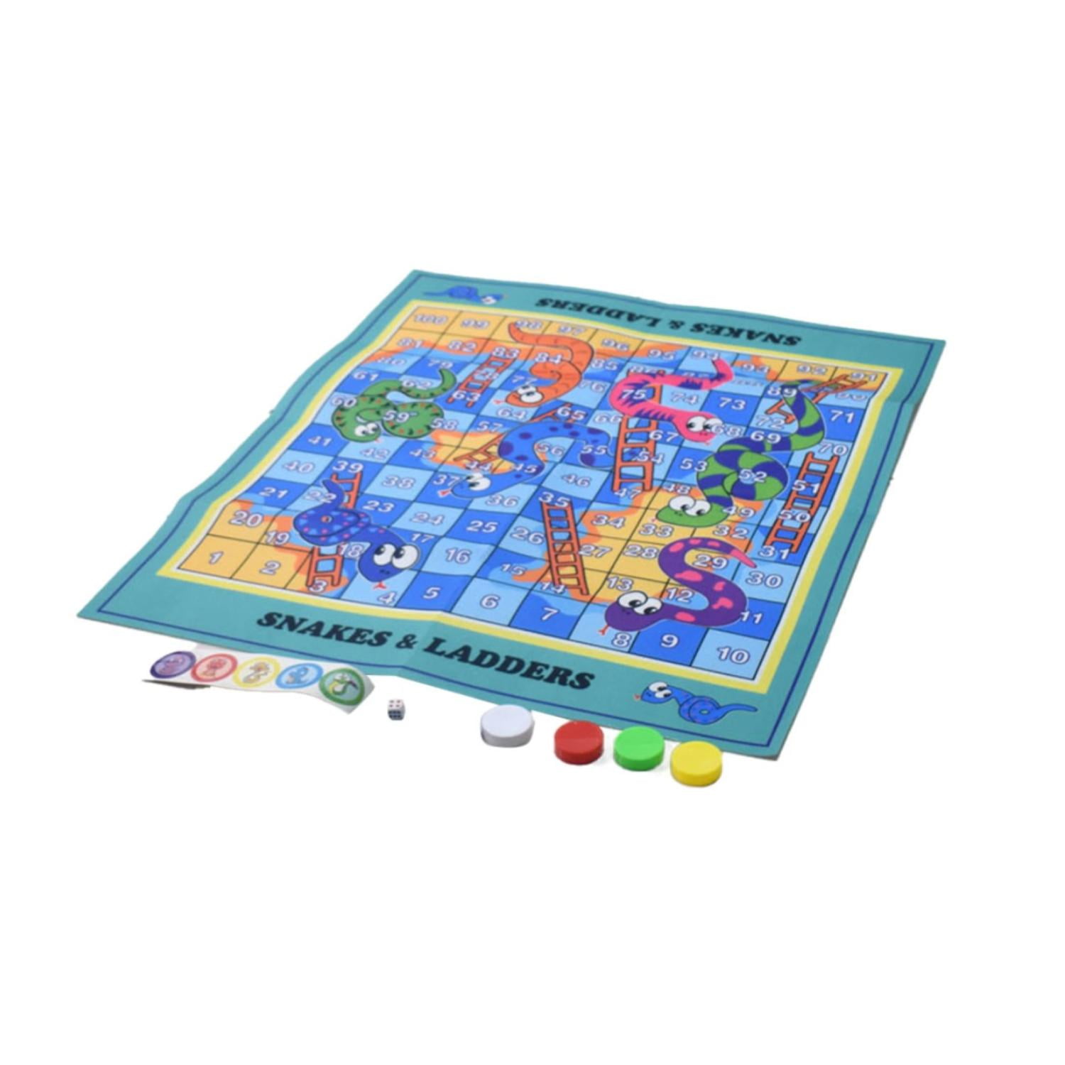 Total Upgrate - Juguete Alfombra De Serpientes Y Escaleras 80x70cm Fichas