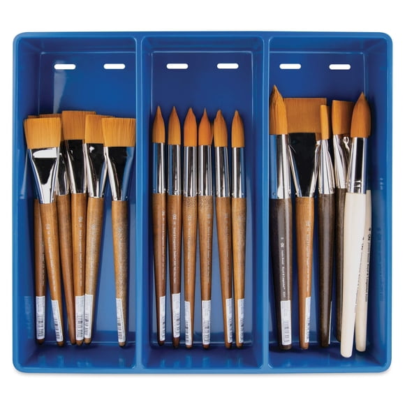 Juego de pinceles Royal Brush Classroom Caddy Round Jumbo, 18 piezas