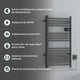thumbnail image 5 of Calefactor Secador de Toallas Programable 500 w Mural 88x54 cm Vesubio Gris, 5 of 5