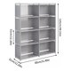 thumbnail image 2 of Organizador Estante Librería Abierta 8 Cubos 80x125x31 cm Gris, 2 of 3