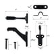 thumbnail image 2 of Soporte para pasamanos Midofar Triumph de 3" negro mate, paquete de 3, 2 of 7