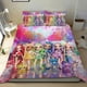 thumbnail image 1 of Muñecas Rainbow High Conjunto de sábanas temático, trío de piezas, cómodo y amigable con la piel, diseño único, regalo de decoración para el hogar para familiares, amigos y fans,140cm *210cm, 1 of 6