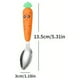 thumbnail image 4 of 1pc/3pcs Carrots Design Utensil Set Kids Dinnerware Stainless Steel Spoon Fork Flatware With Box Baby Feeding Kitchen Tableware Supplies, 4 of 4
