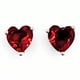 thumbnail image 2 of Aros Pegados Corazónen Circonita Roja, Plata 925, Amor, 2 of 5