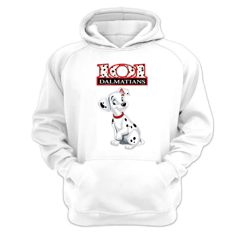 Genérico - Polerón Canguro 101 Perritos Manchas Blanco Talla Xs Unisex