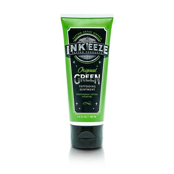 Pomada para tatuajes INK-EEZE Green con aceites esenciales, 100 ml, vegana