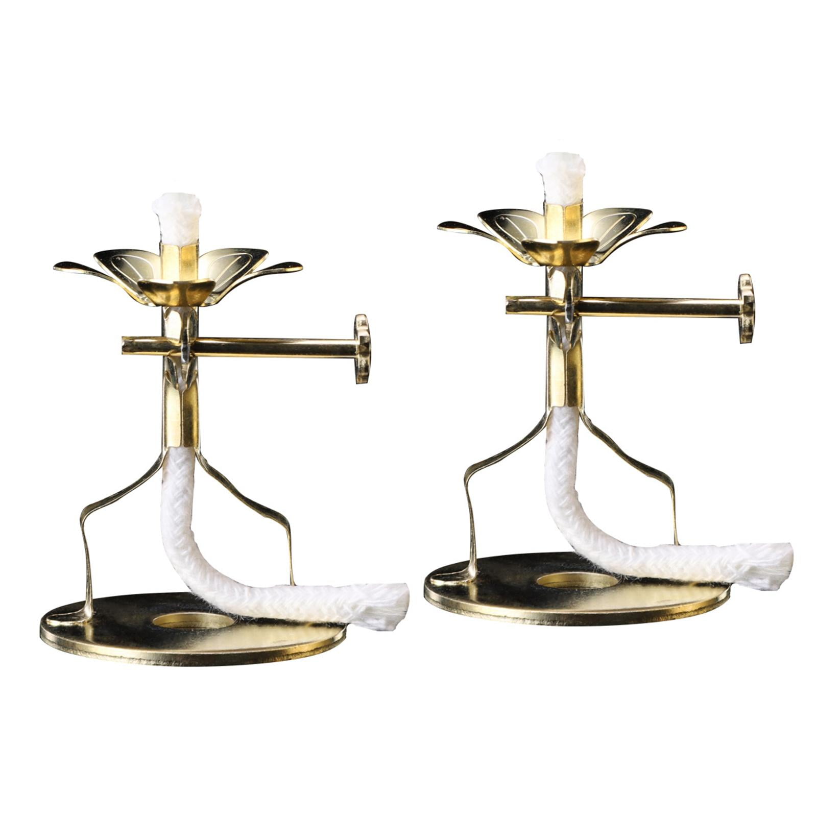 Bothyi - 2x Soporte De Mecha De Lámpara De Mantequilla Dorada Soporte De Lámpara De Mecha Buda Para Yoga Boda S 5.5x4cm