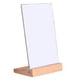thumbnail image 1 of Letrero de mesa acrílico tipo T, letrero de mesa de madera de haya, tarjeta de exhibición de oficina, tarjeta de comida, soporte de madera, tarjeta de precio, tamaño A4, madera maciza, 1 of 5