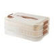 thumbnail image 3 of Contenedor De Almacenamiento De Alimentos Con Asas Y Tapas Para Pasta De Aperitivos De Carne De Tres Capas, 3 of 5