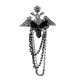 thumbnail image 3 of Cadena De Aleación Gótica Punk, Broche De Ramo De Borlas De Lucita Negra, Alfiler De Pecho, 3 of 3